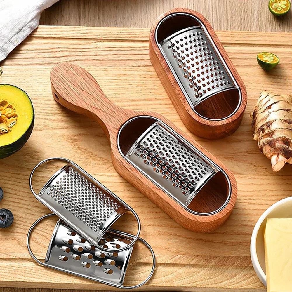 Wood Grip Cheese Grater