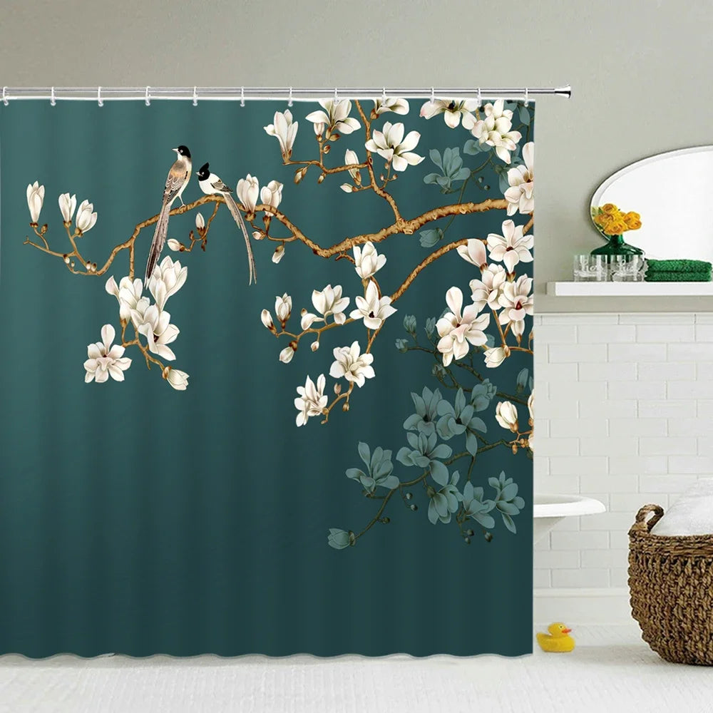 Rural Waterproof Decorative Shower Curtain