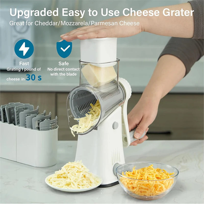 5 in 1 Rotary Cheese Grater Shredder