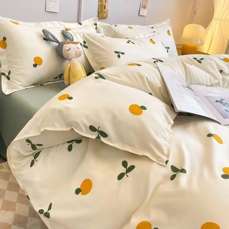 Simple Checkerboard Pattern Printing Bedding Set