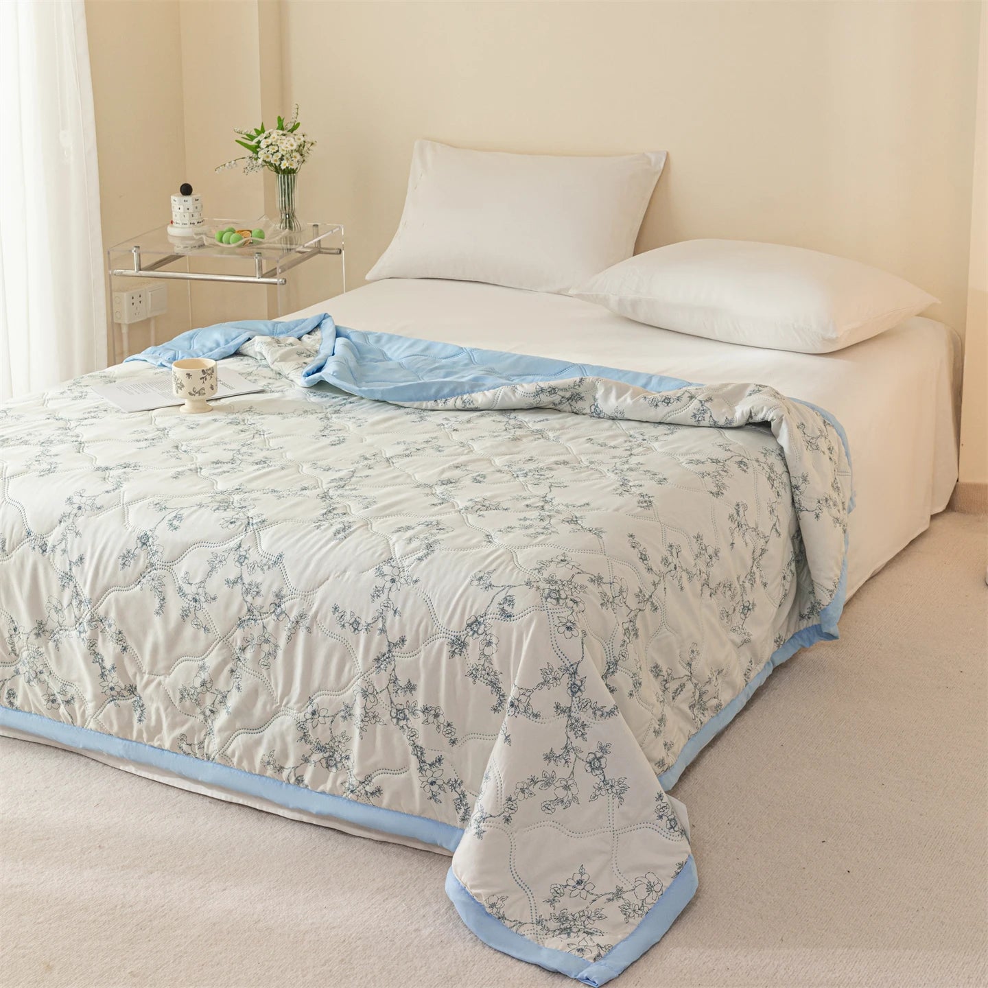 New Printed Washed Summer Quilt
