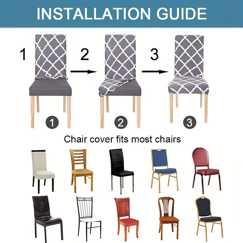 Leaves Pattern Jacquard Chair Slipcover