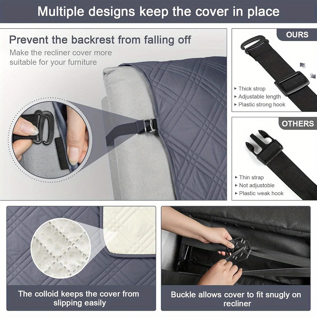 Waterproof TPU Coated 1 Person Recliner Sofa Pad
