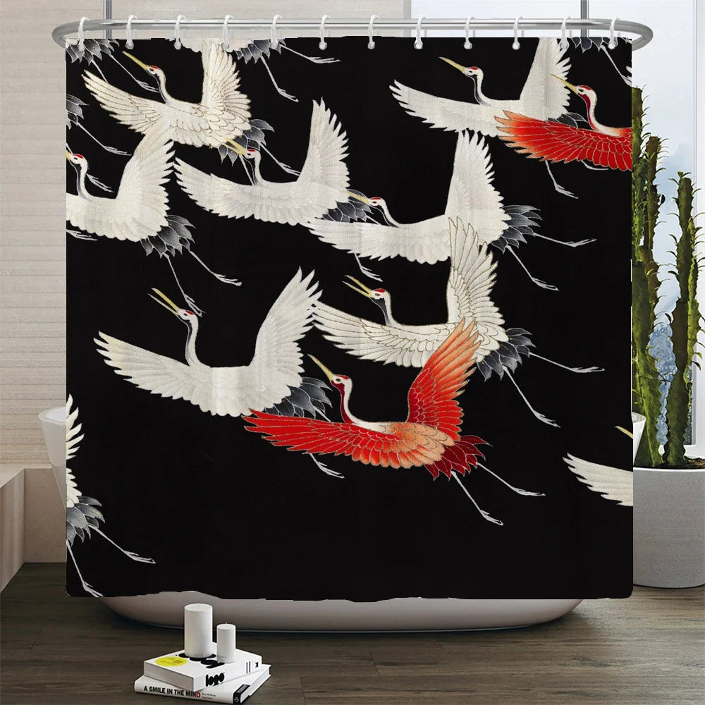Rural Waterproof Decorative Shower Curtain