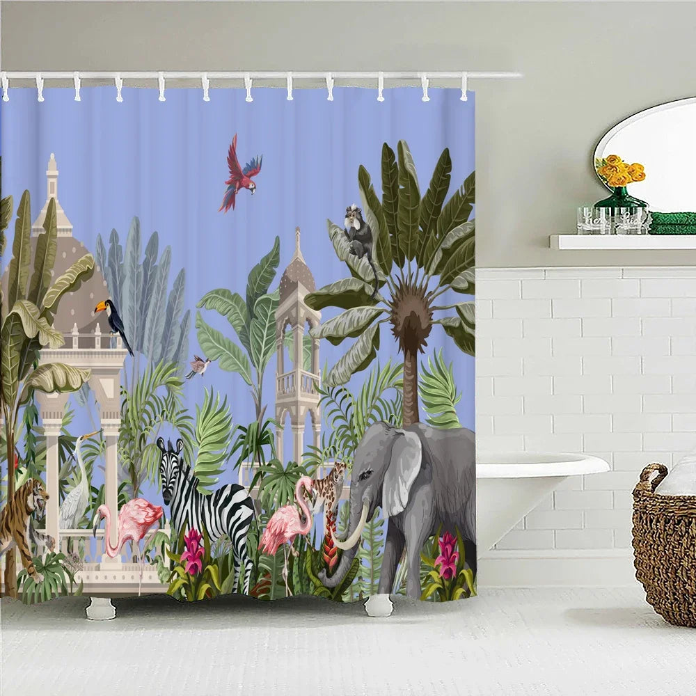 Rural Waterproof Decorative Shower Curtain
