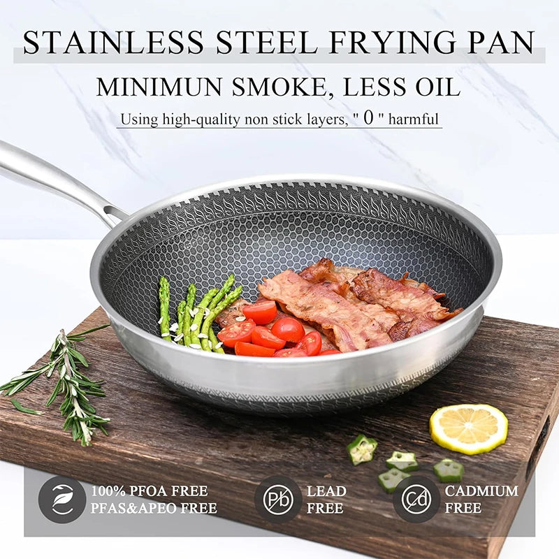 316 Stainless Steel Wok Pan