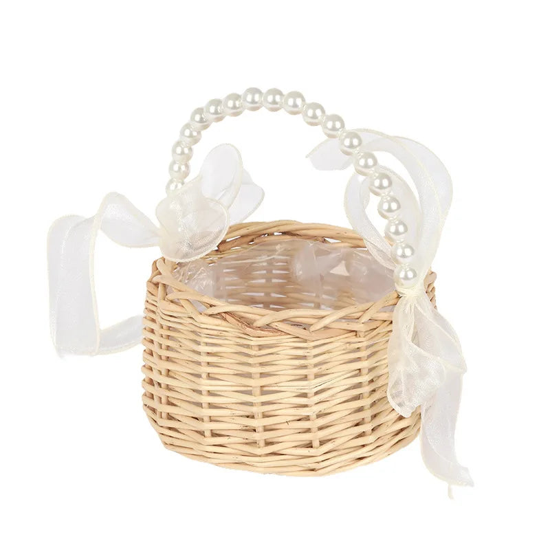 Handmade Storage Rack Woven Flower Baskets