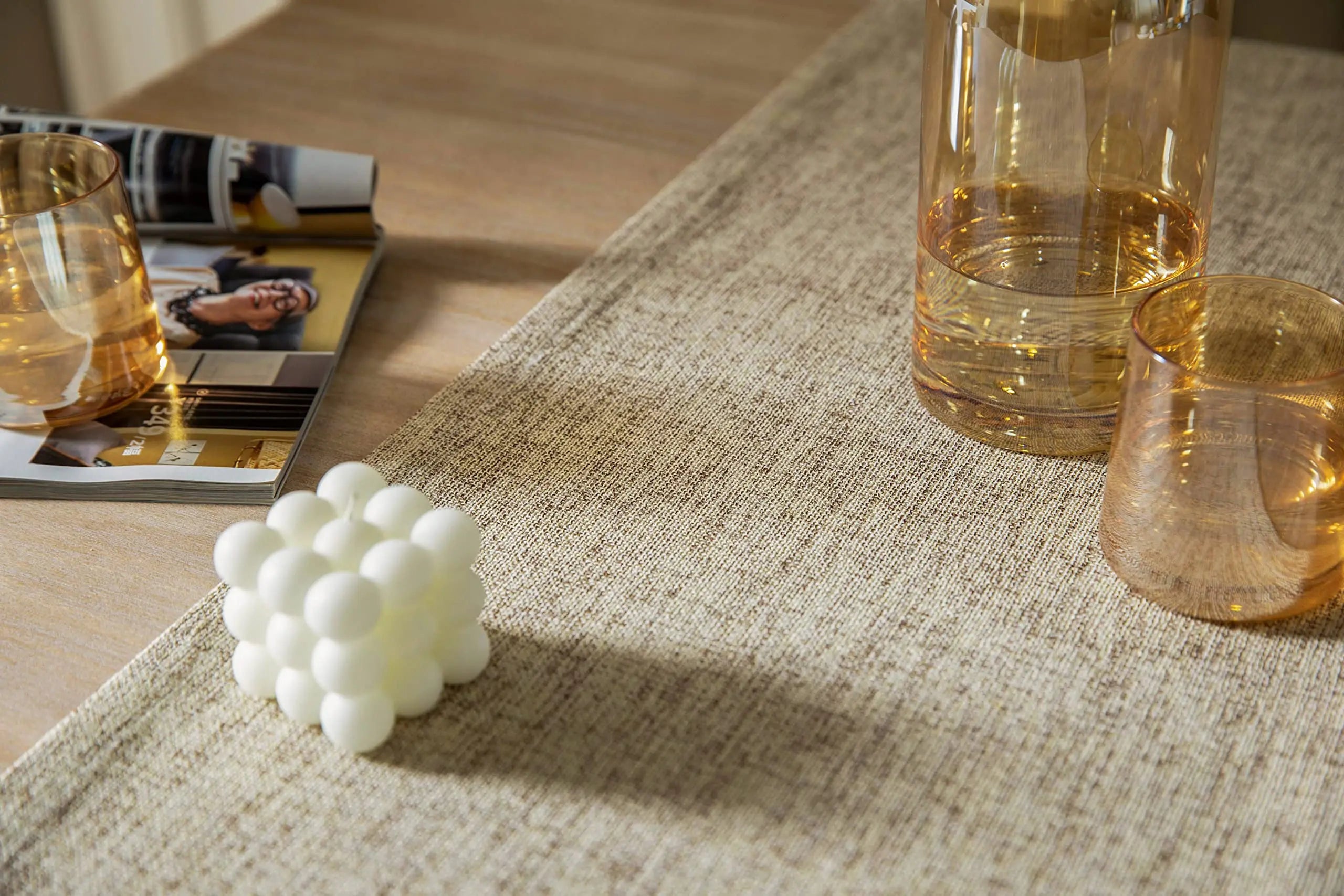 Burlap Style Farmhouse Table Runner