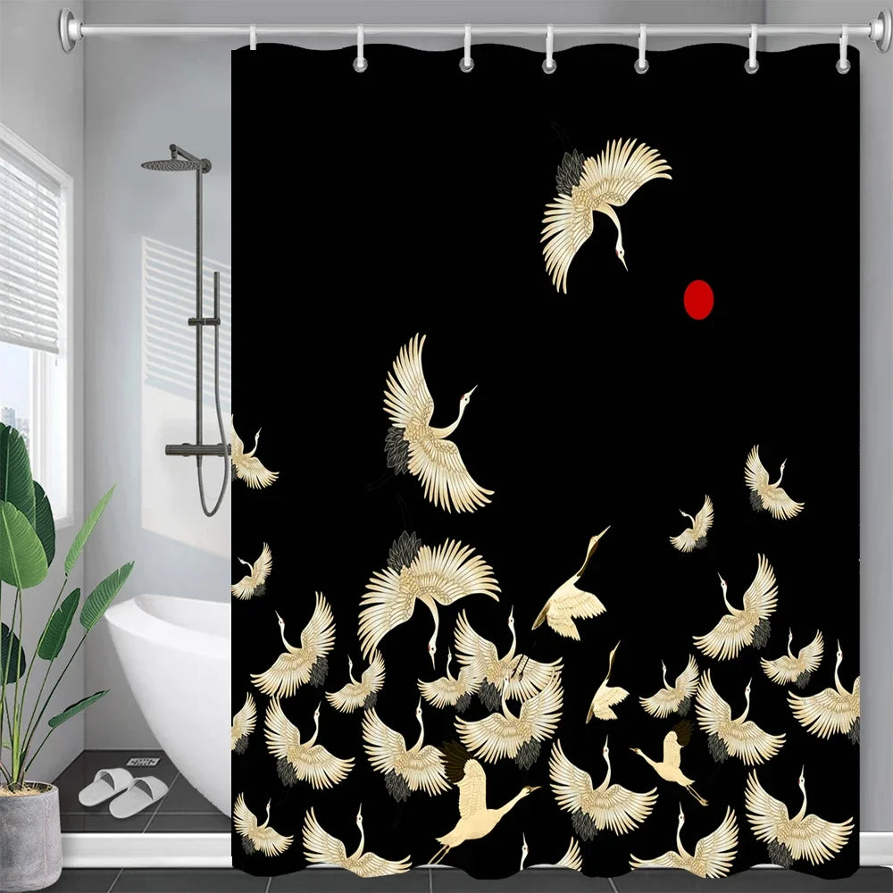 Rural Waterproof Decorative Shower Curtain