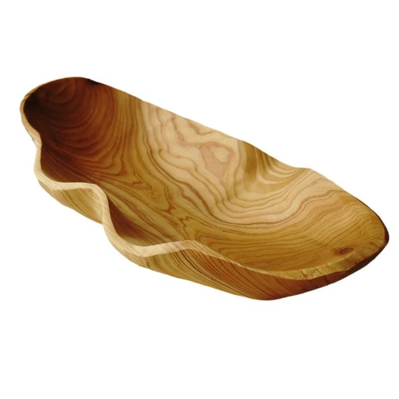 Natural Wood Fruit Bowl Handmade Wood Serving Platter