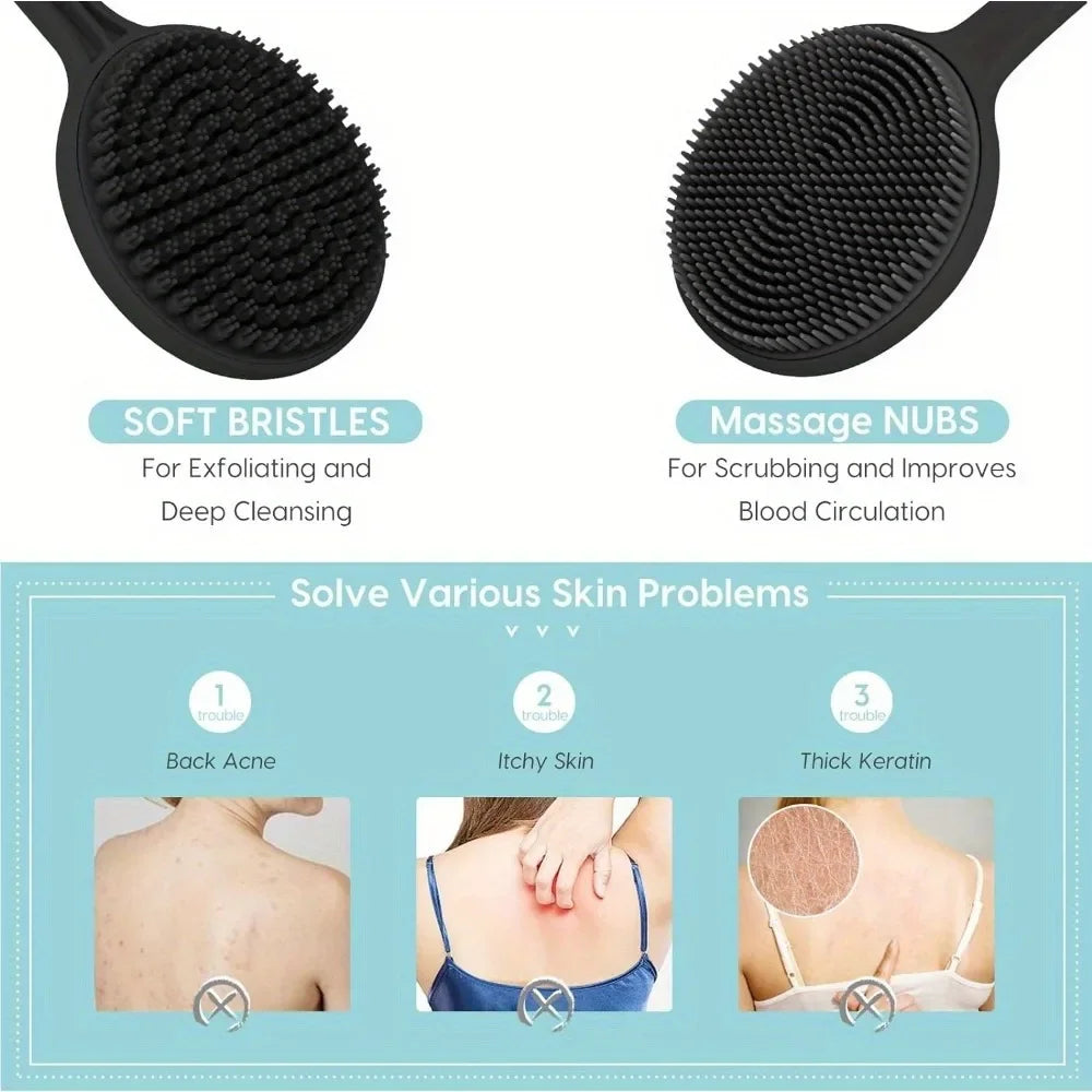 Silicone Back Scrubber Brush for Shower