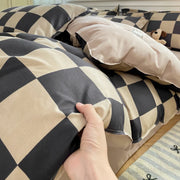Simple Checkerboard Pattern Printing Bedding Set